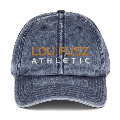 Adult Vintage Twill Hat - Embroidered Lou Fusz Athletic Stack