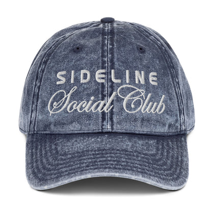 Adult Vintage Twill Hat - Embroidered Sideline Social Club