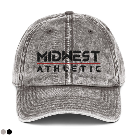 Adult Vintage Twill Hat - Embroidered Midwest Athletic Stack