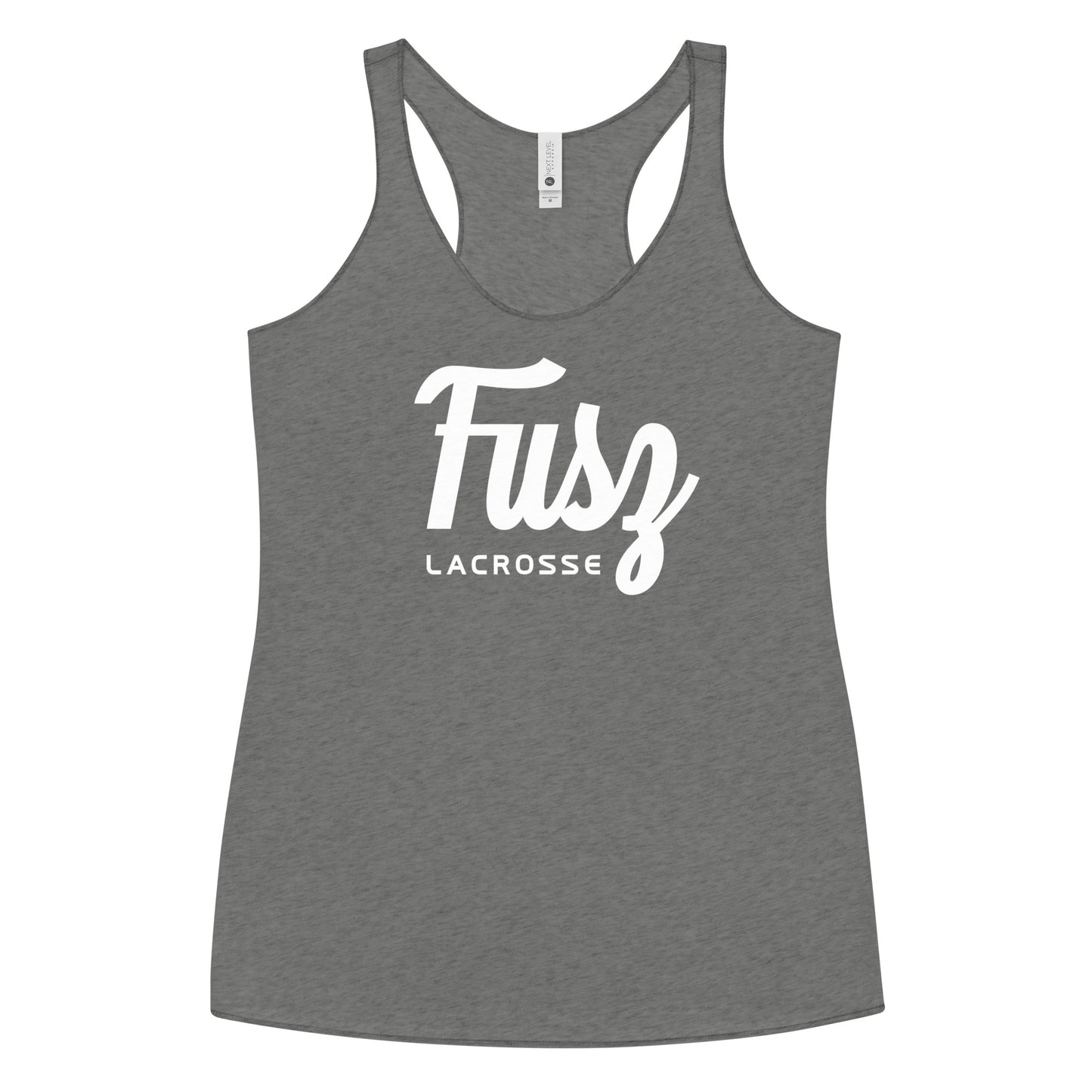 Women's Racerback Tank - Fusz Lacrosse Script